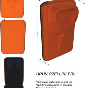 Termoform EVA Gömlek ve Kıyafet Taşıma Çantası – Seyahat Organizeri - Turuncu
