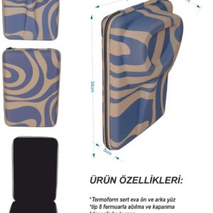 Termoform EVA Gömlek ve Kıyafet Taşıma Çantası – Seyahat Organizeri - Mor Desenli