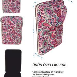 Termoform EVA Gömlek ve Kıyafet Taşıma Çantası – Seyahat Organizeri - Pembe Desenli