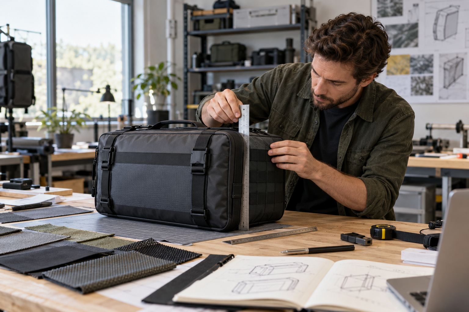 Teknik tekstil taşıma çantası prototipinin ölçü ve tasarım kontrolü