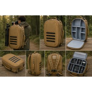 Photo Bag Haki Fotoğrafçılık ve Kamera Ekipman Çantası – Laptop, DSLR, Lens ve Tripod Uyumlu